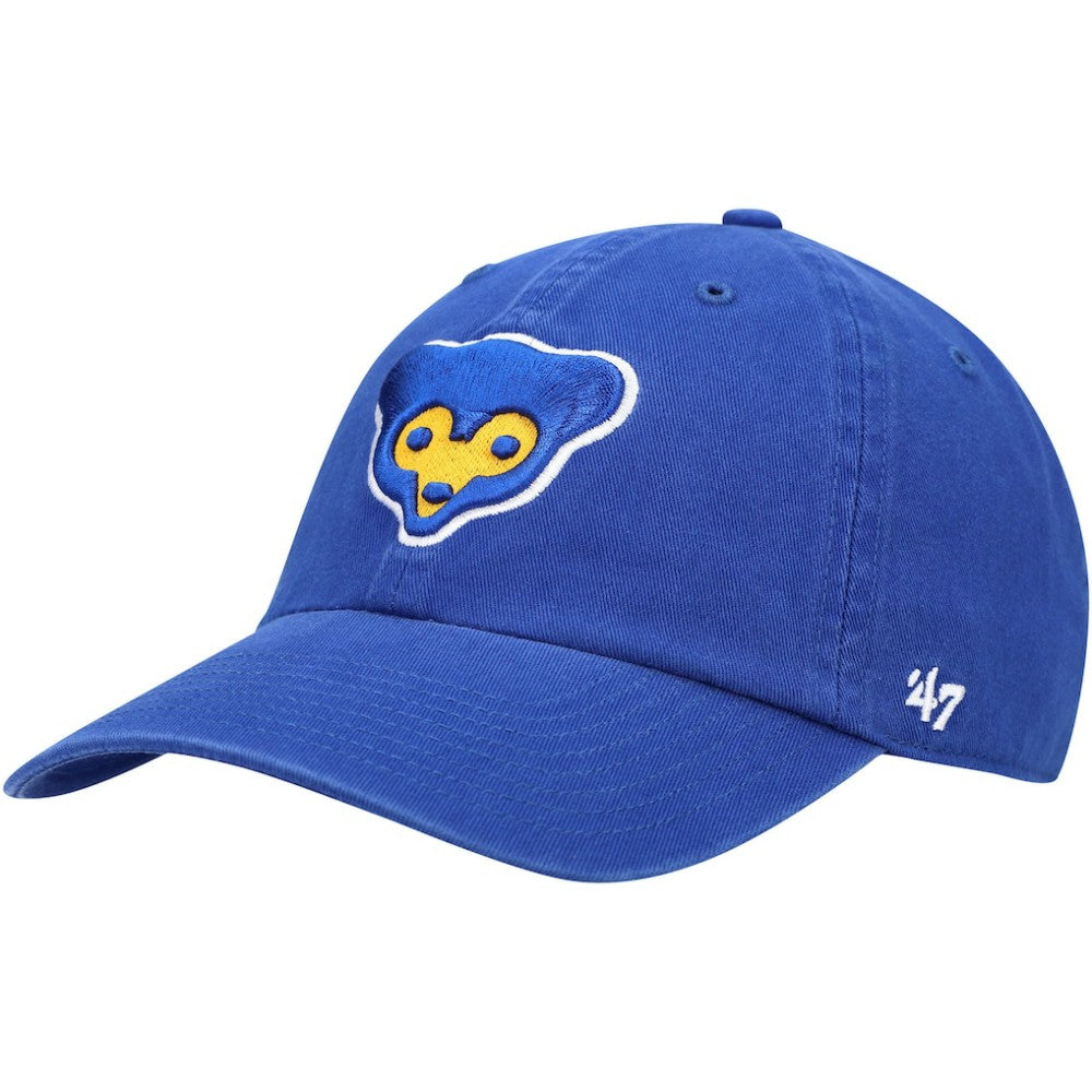 Chicago Cubs Logo Cooperstown Collection Clean Up Adjustable Hat Royal | 47 brand