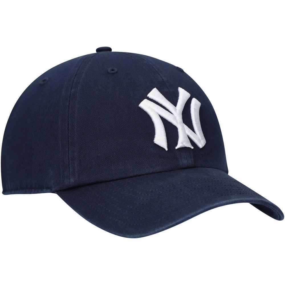 New York Yankees Logo Cooperstown Collection Clean Up Adjustable Hat Navy | 47 brand