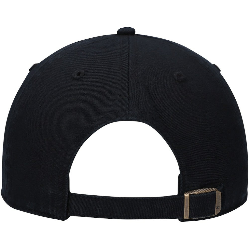 Pittsburgh Pirates Logo Cooperstown Collection Clean Up Adjustable Hat Black | 47 brand