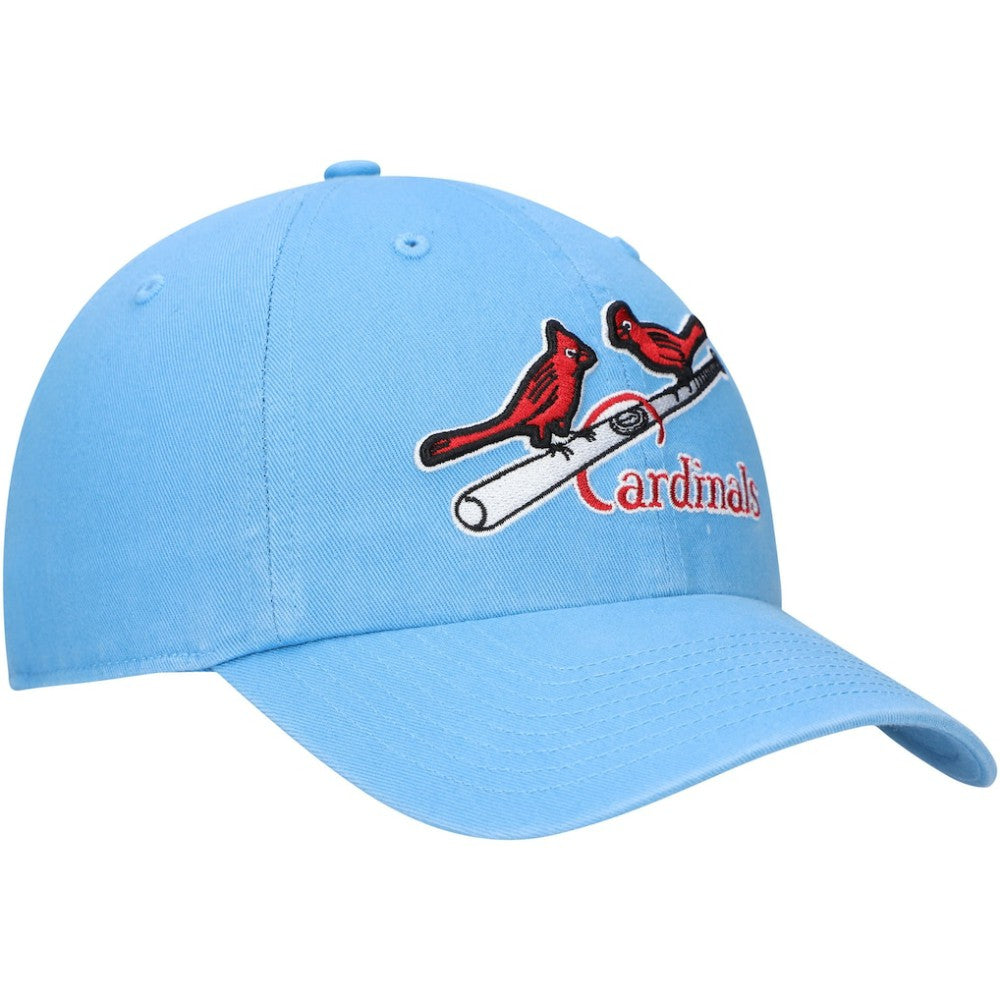 St. Louis Cardinals Logo Cooperstown Collection Clean Up Adjustable Hat Light Blue | 47 brand