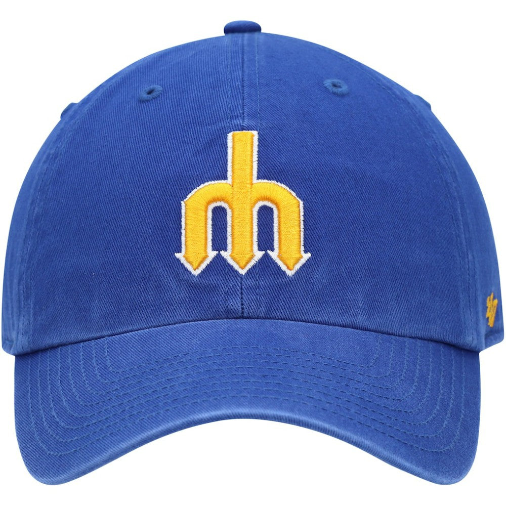 Seattle Mariners 1977 Logo Cooperstown Collection Clean Up Adjustable Hat Royal | 47 brand