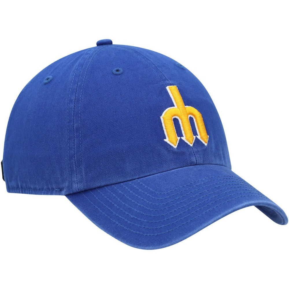 Seattle Mariners 1977 Logo Cooperstown Collection Clean Up Adjustable Hat Royal | 47 brand