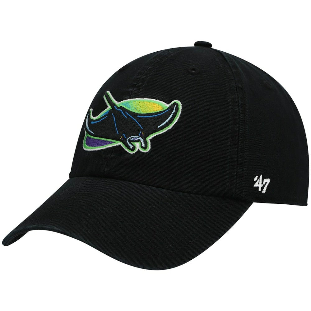 Tampa Bay Rays 2000 Logo Cooperstown Collection Clean Up Adjustable Hat Black | 47 brand