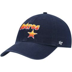 Houston Astros Logo Cooperstown Collection Clean Up Adjustable Hat Navy | 47 brand
