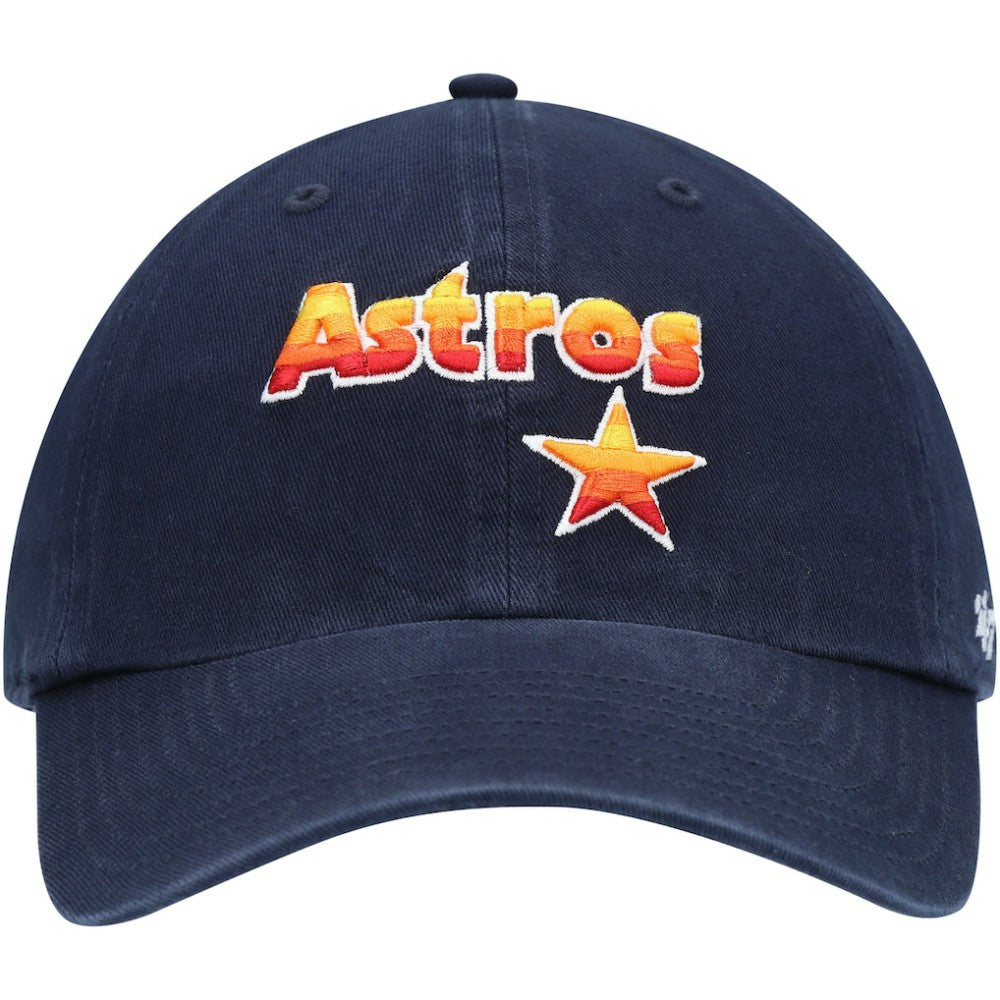 Houston Astros Logo Cooperstown Collection Clean Up Adjustable Hat Navy | 47 brand