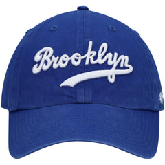 Brooklyn Dodgers Logo Cooperstown Collection Clean Up Adjustable Hat Royal | 47 brand