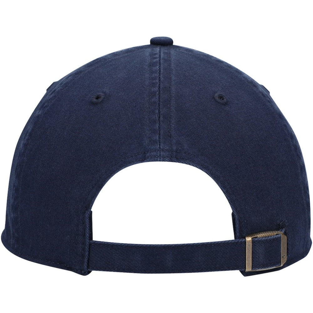Chicago Cubs C Bear Logo Cooperstown Collection Clean Up Adjustable Hat Navy | 47 brand