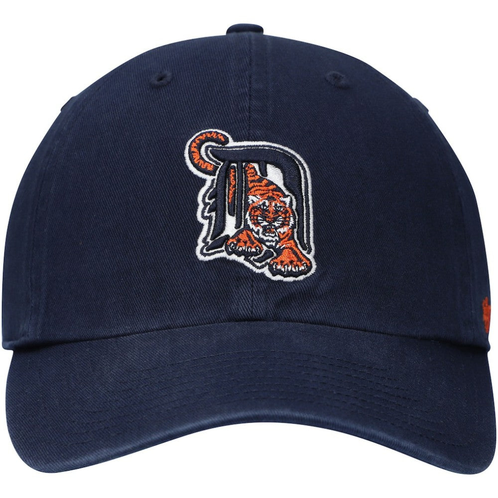 Detroit Tigers Logo Cooperstown Collection Clean Up Adjustable Hat Navy | 47 brand