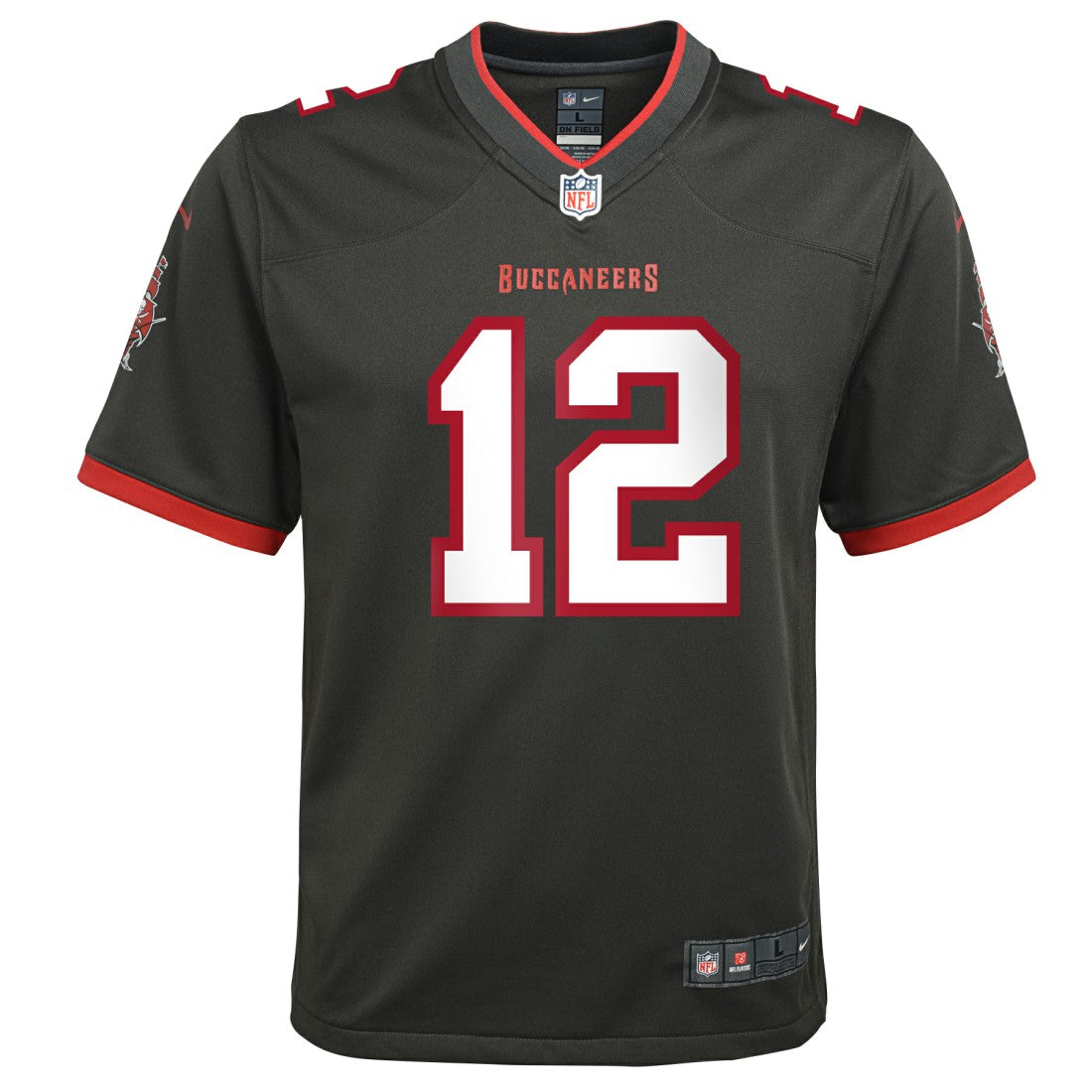 Tom Brady Tampa Bay Buccaneers Youth Alternate Game Jersey - Pewter