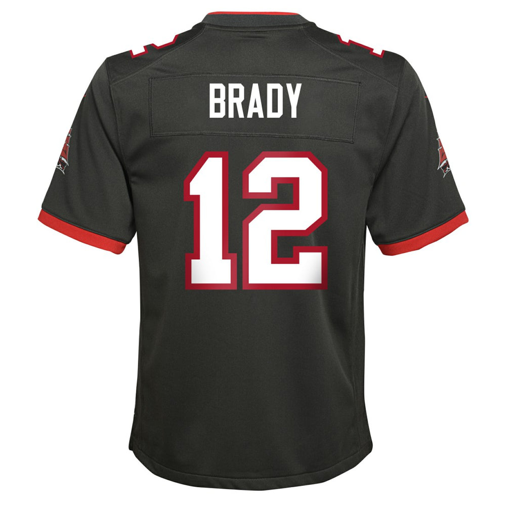 Tom Brady Tampa Bay Buccaneers Youth Alternate Game Jersey - Pewter