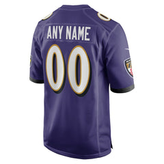 Baltimore Ravens Custom Game Jersey - Purple