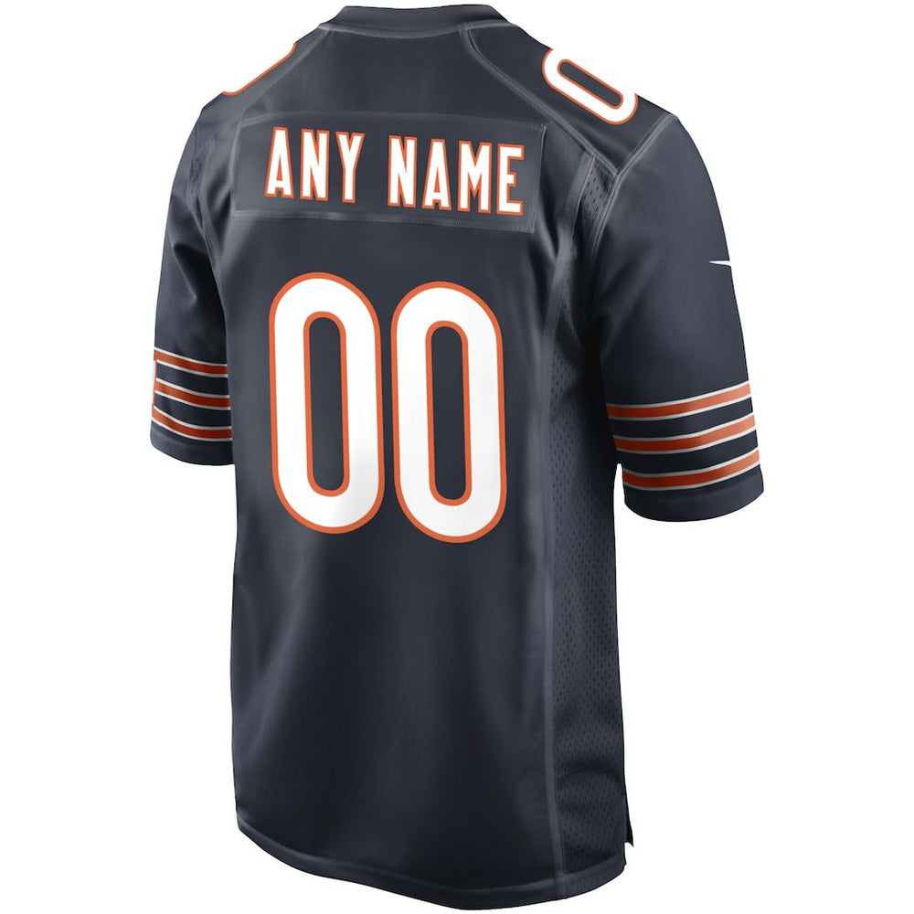 Chicago Bears Custom Game Jersey - Navy