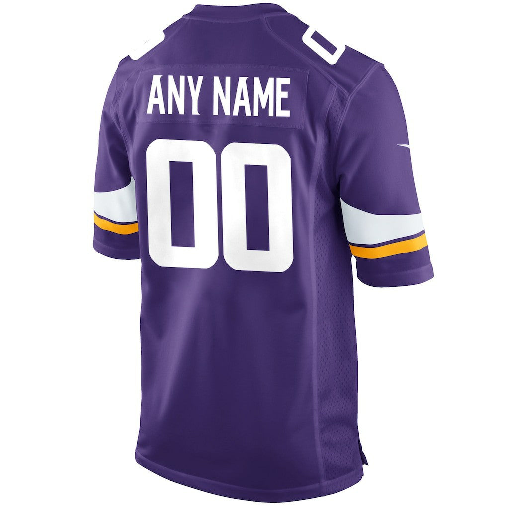 Minnesota Vikings Custom Game Jersey - Purple