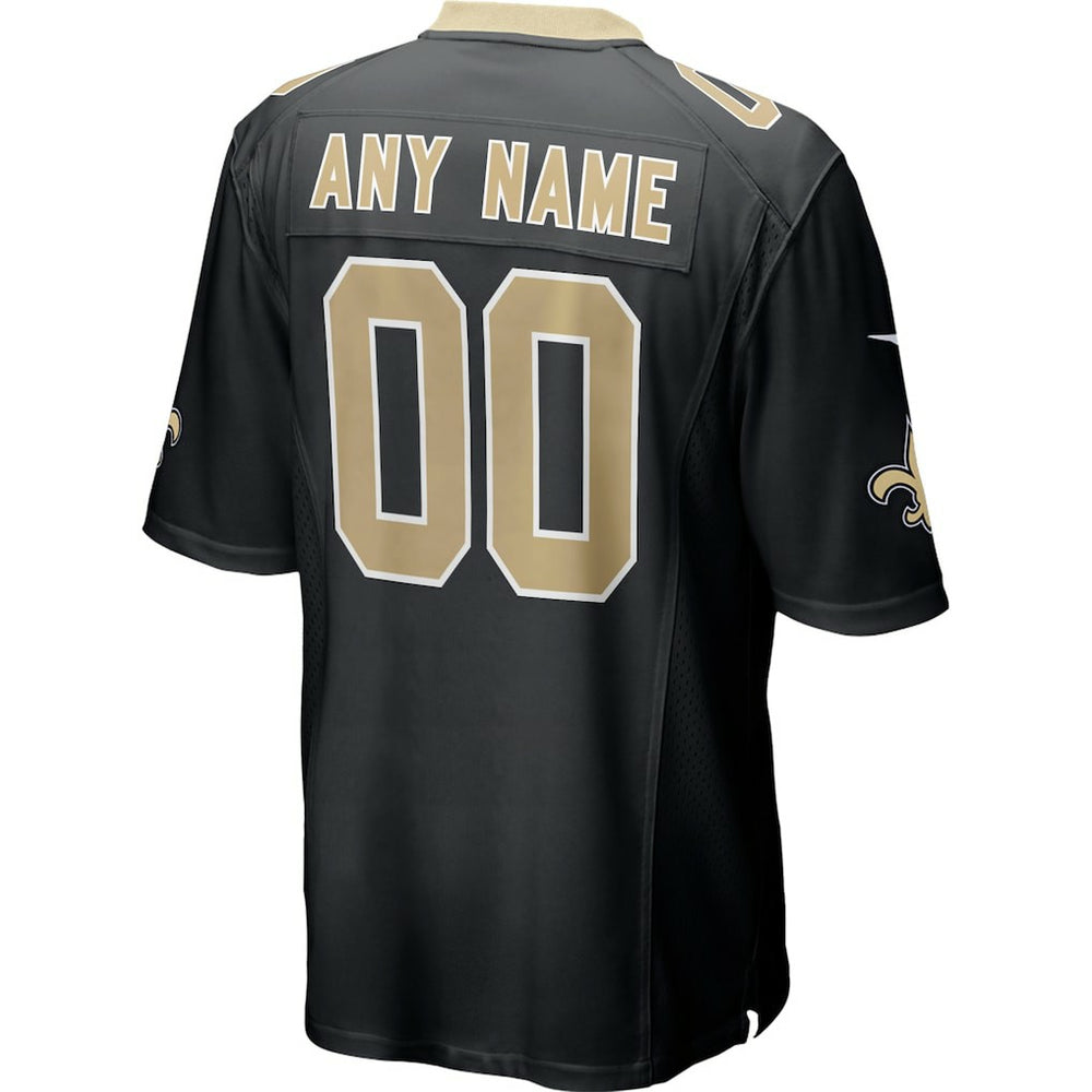 New Orleans Saints Custom Game Jersey - Black
