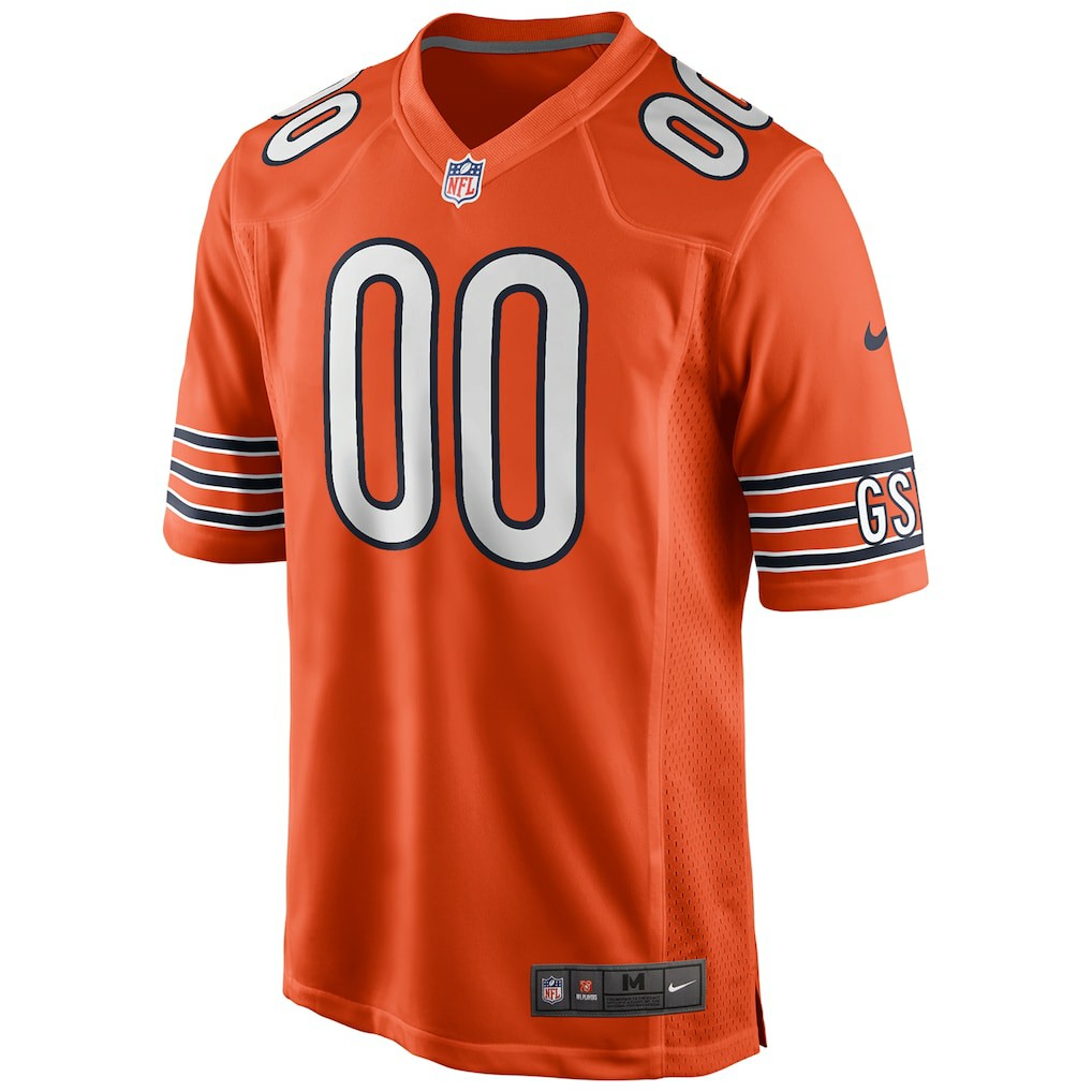 Chicago Bears Alternate Custom Game Jersey - Orange
