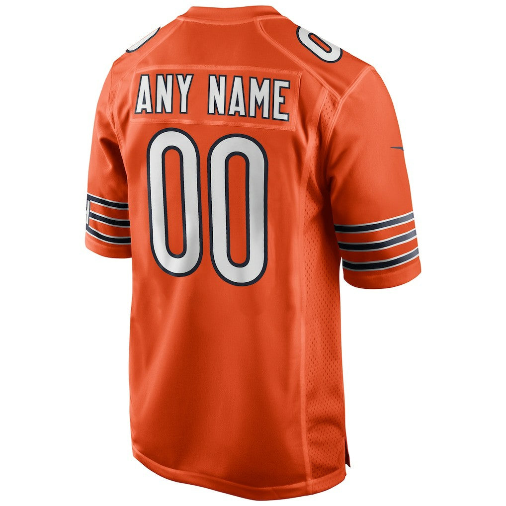 Chicago Bears Alternate Custom Game Jersey - Orange