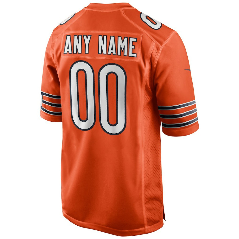 Chicago Bears Alternate Custom Game Jersey - Orange