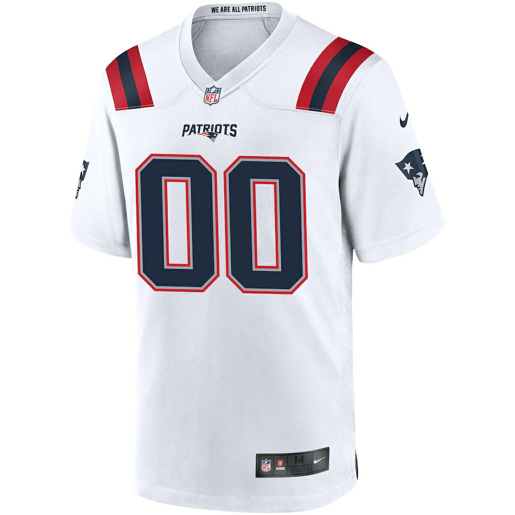 New England Patriots Custom Game Jersey - White