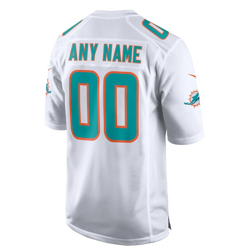 Miami Dolphins Custom Game Jersey - White