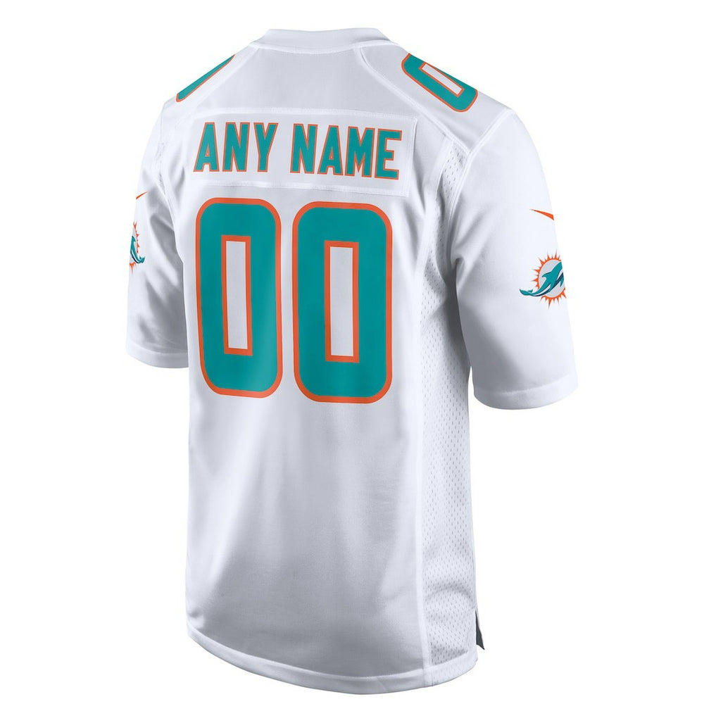 Miami Dolphins Custom Game Jersey - White
