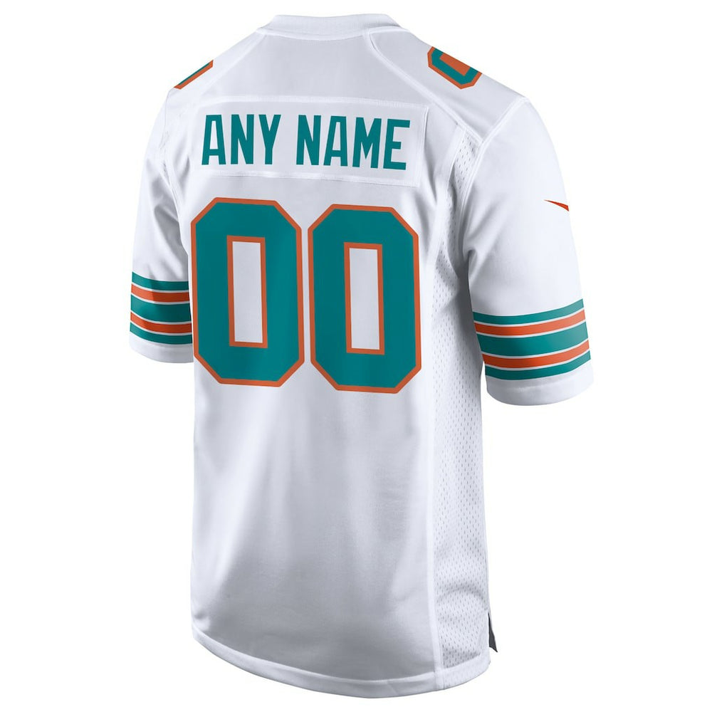 Miami Dolphins Alternate Custom Game Jersey - White