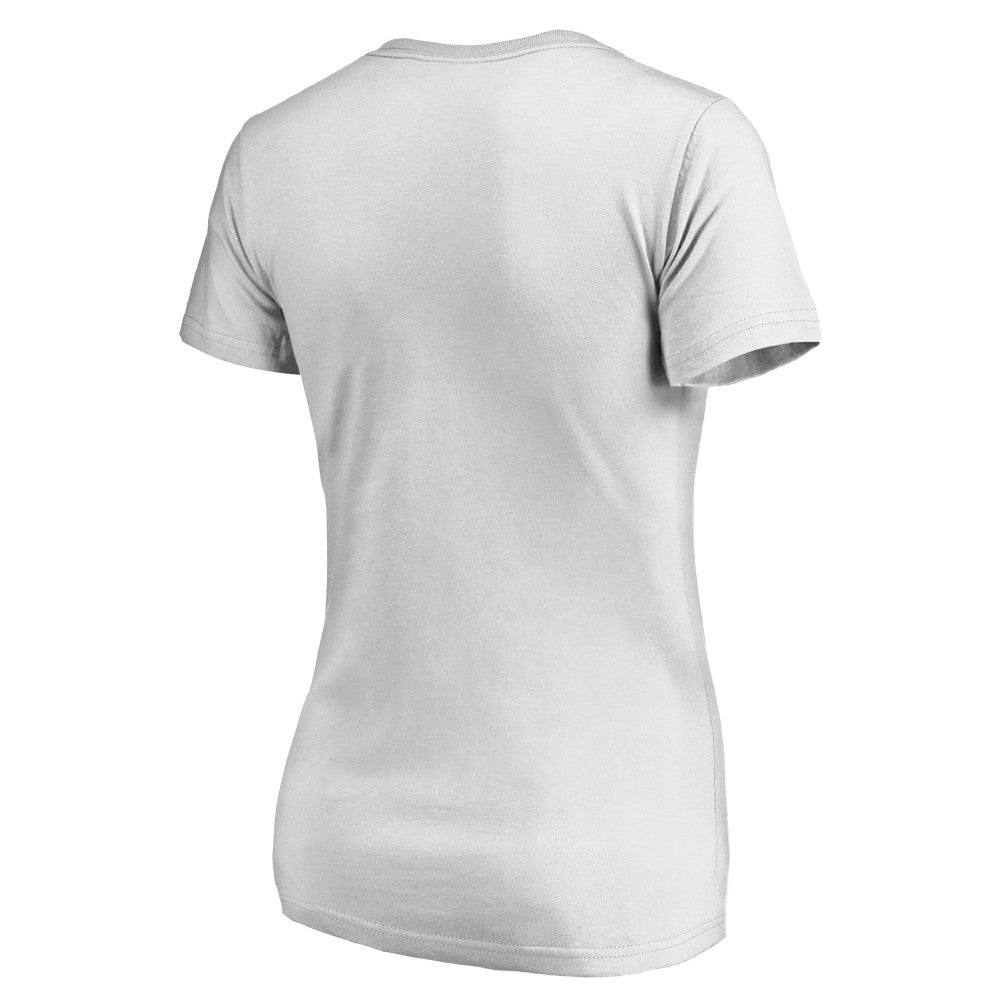 Minnesota Twins Women's Floral Arched Logo V-Neck T-Shirt White
