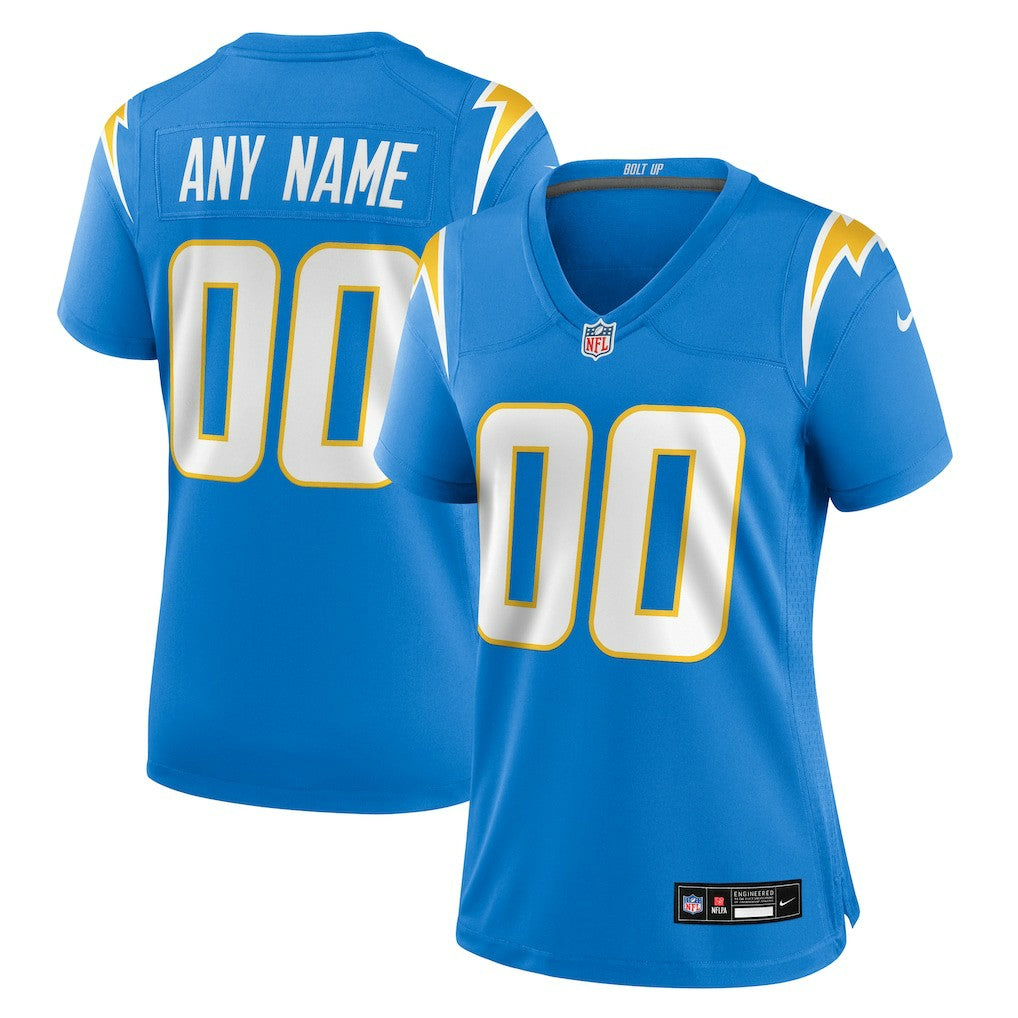 Los Angeles Chargers Women's Custom Game Jersey - Powder Blue