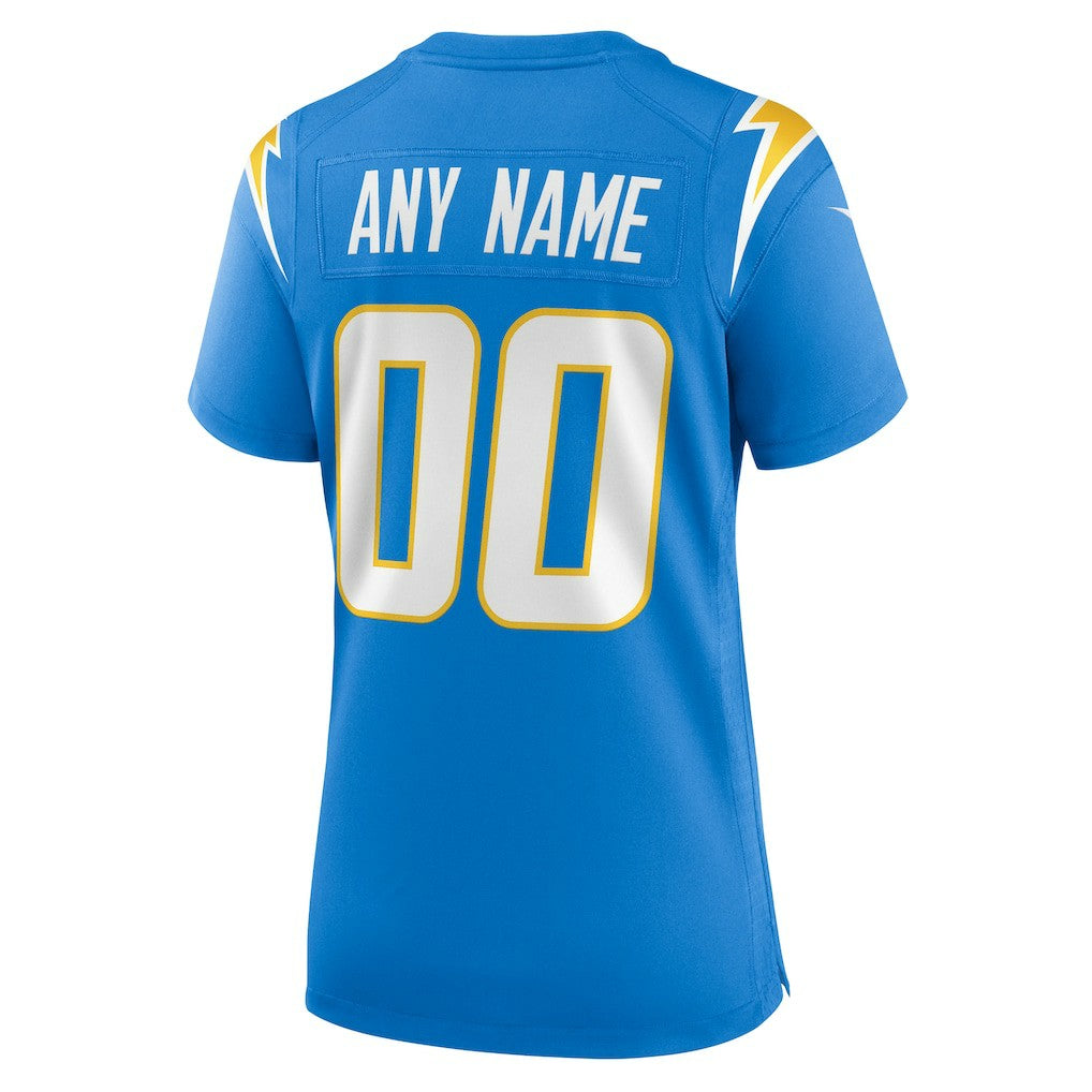 Los Angeles Chargers Women's Custom Game Jersey - Powder Blue