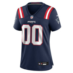 New England Patriots Women's Custom Game Jersey - Navy
