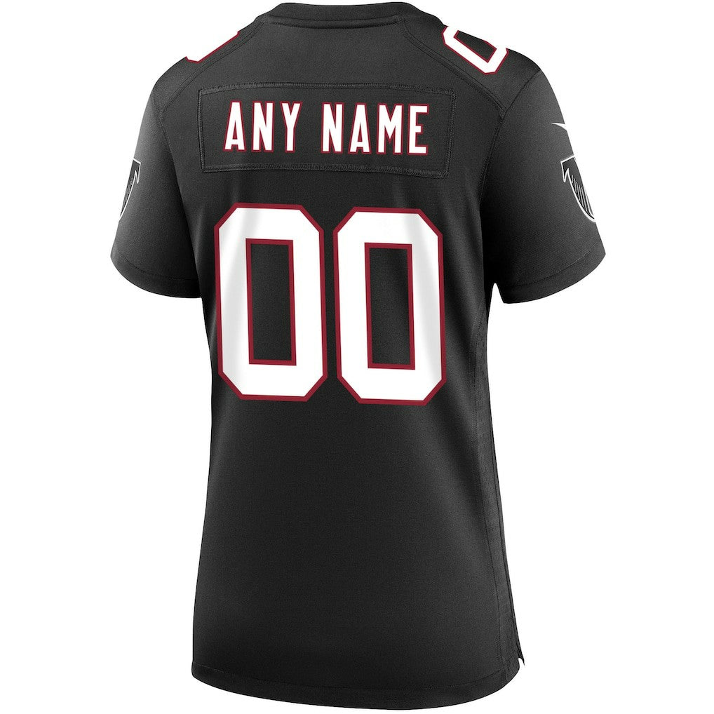 Atlanta Falcons Women's Throwback Custom Game Jersey - Black