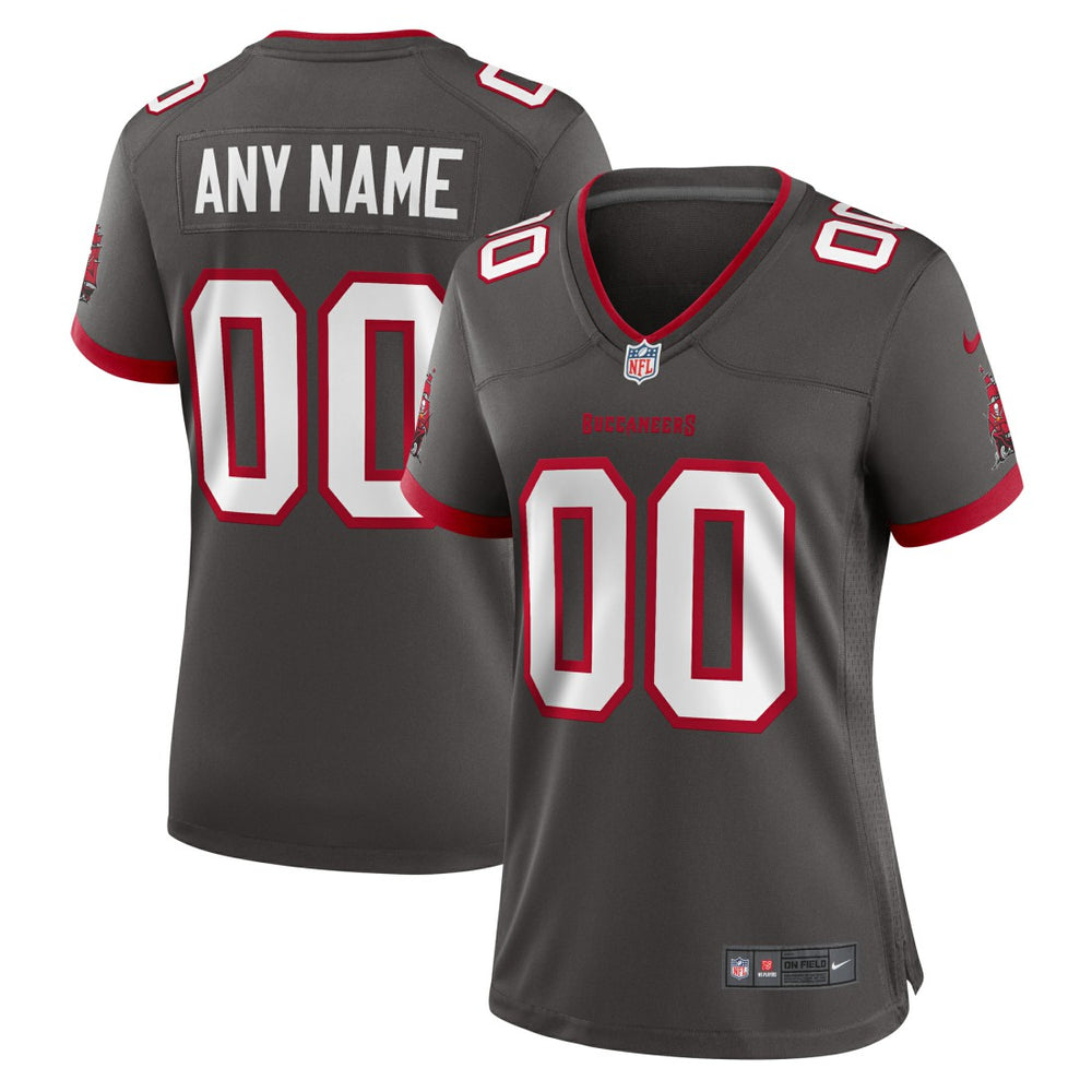 Tampa Bay Buccaneers Women's Alternate Custom Game Jersey - Pewter