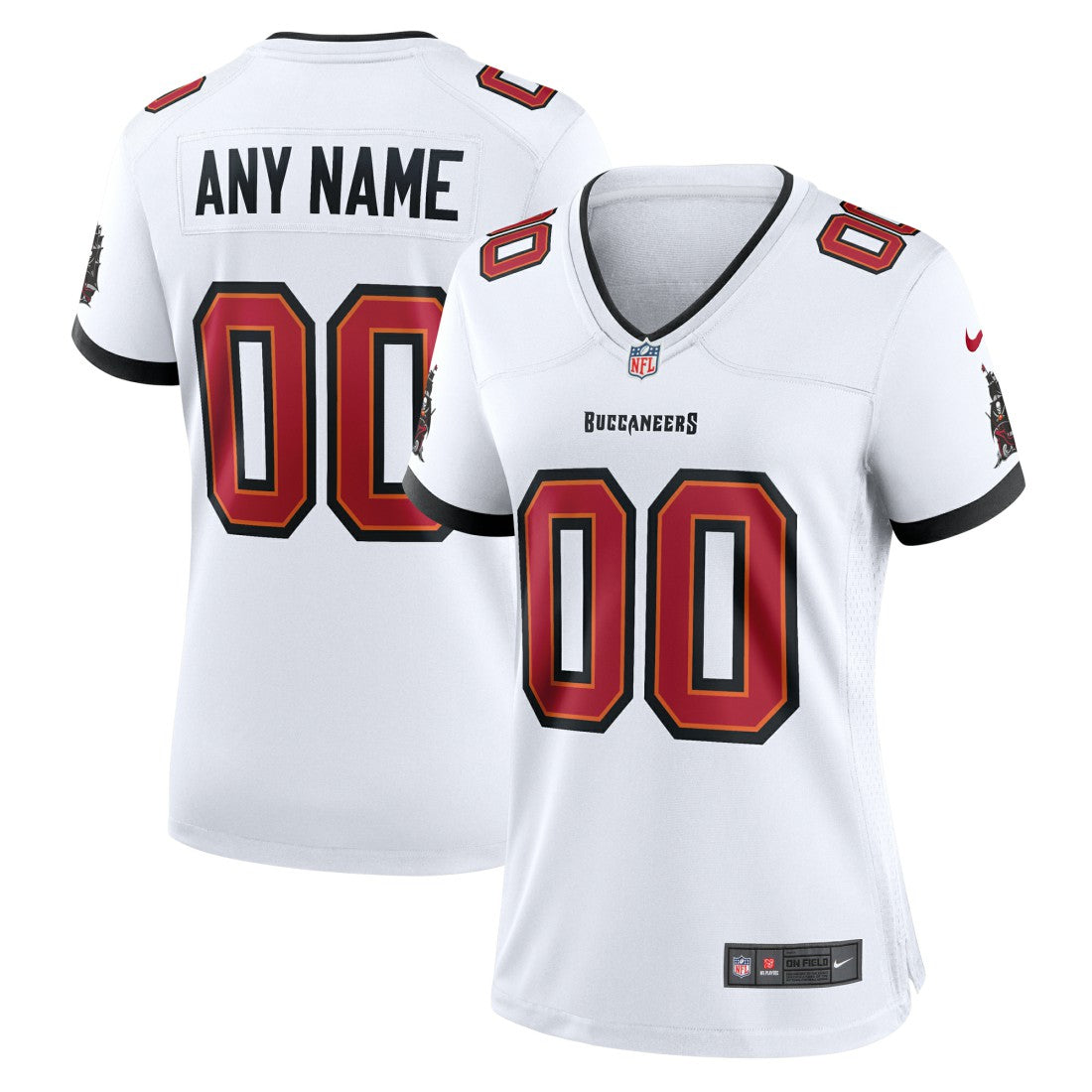 Tampa Bay Buccaneers Women's Custom Game Jersey - White