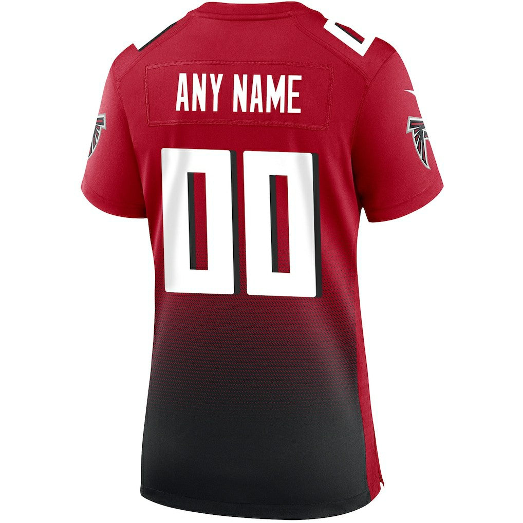 Atlanta Falcons Women's Alternate Custom Game Jersey - Red