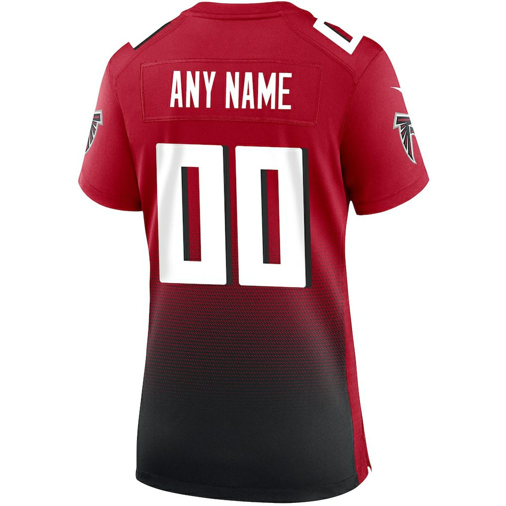 Atlanta Falcons Women's Alternate Custom Game Jersey - Red