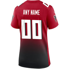 Atlanta Falcons Women's Alternate Custom Game Jersey - Red