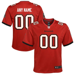 Tampa Bay Buccaneers Youth Custom Game Jersey - Red