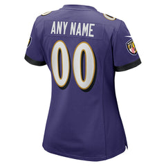 Baltimore Ravens Women's Custom Game Jersey - Purple
