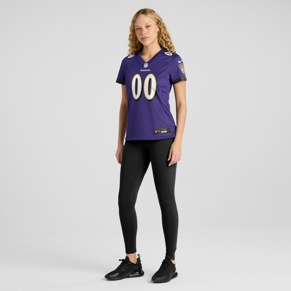 Baltimore Ravens Women's Custom Game Jersey - Purple