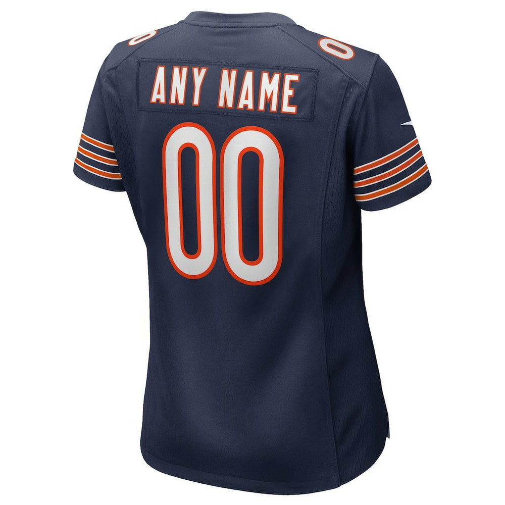 Chicago Bears Women's Custom Game Jersey - Navy