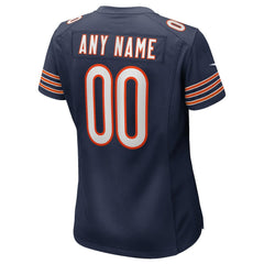 Chicago Bears Women's Custom Game Jersey - Navy