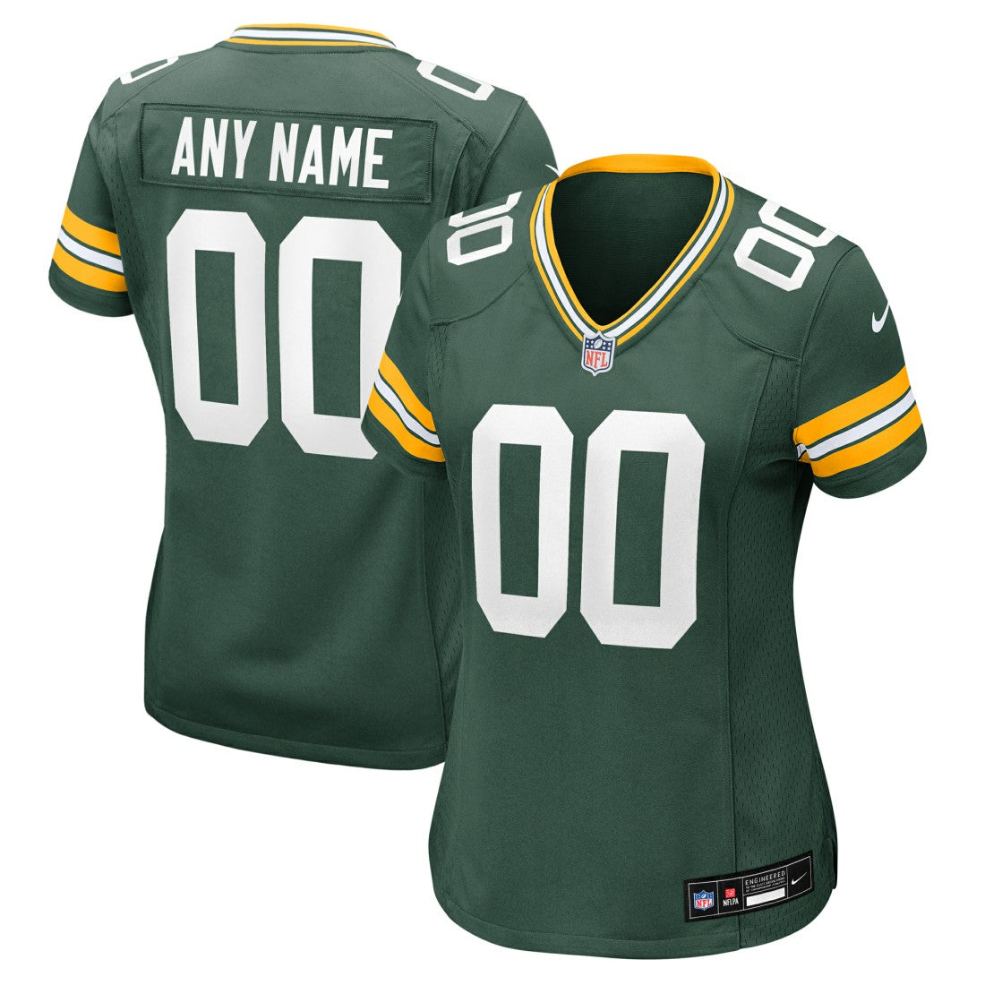 Green Bay Packers Women's Custom Game Jersey - Green