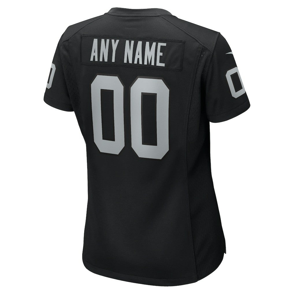 Las Vegas Raiders Women's Custom Game Jersey - Black