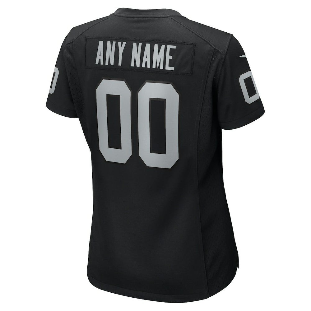 Las Vegas Raiders Women's Custom Game Jersey - Black
