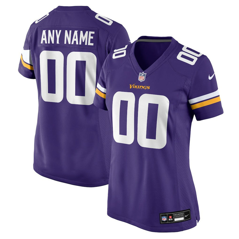 Minnesota Vikings Women's Custom Game Jersey - Purple