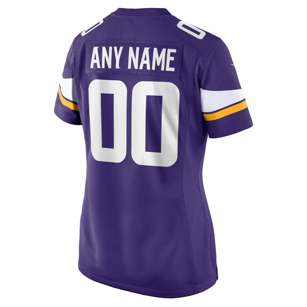 Minnesota Vikings Women's Custom Game Jersey - Purple