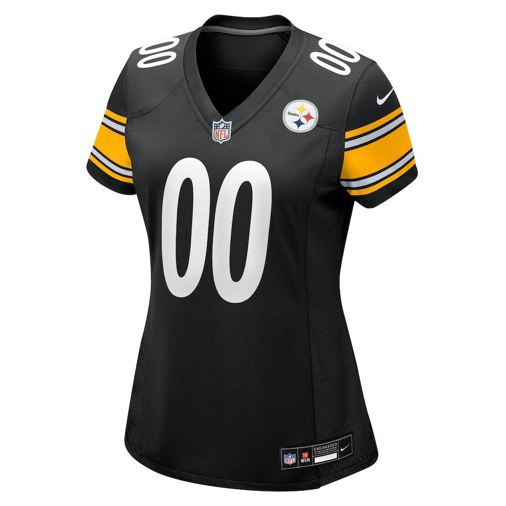 Pittsburgh Steelers Women's Custom Game Jersey - Black