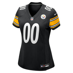 Pittsburgh Steelers Women's Custom Game Jersey - Black