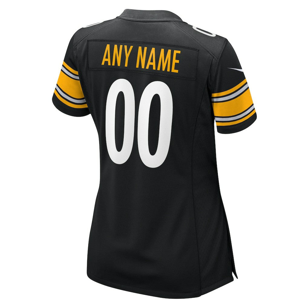 Pittsburgh Steelers Women's Custom Game Jersey - Black