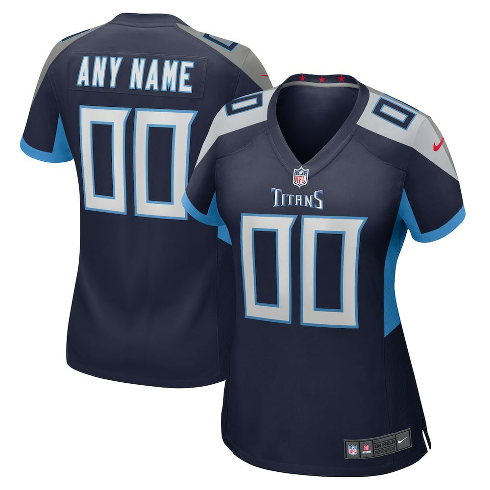Tennessee Titans Women's Custom Game Jersey - Navy