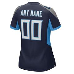Tennessee Titans Women's Custom Game Jersey - Navy